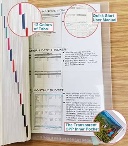 Budget Planner - Monthly Finance Organizer with Expense Tracker Notebook to Manage Your Money Effectively, Undated Finance Planner/Account Book, Start Anytime, 1 Year Use, A5, Rose Watercolor