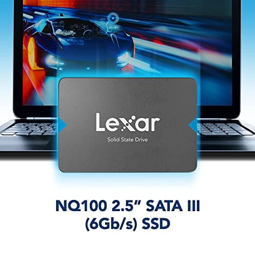 Lexar 480GB NQ100 SSD 2.5 Inch SATA III Internal Solid State Drive, Up to 550MB/s Read, Gray (LNQ100X480G-RNNNU)