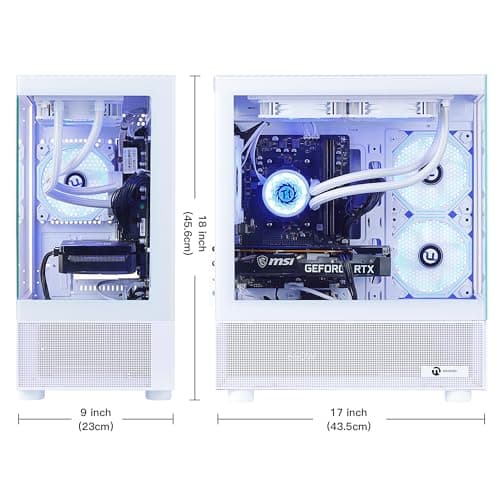 Gaming PC Desktop,AMD Ryzen 7 5700X 8 core 3.4GHz(up to 4.6GHz),GeForce RTX 4060 8GB,32GB DDR4 RAM 3200MHz,1TB NVME SSD,650W PSU, Windows 11 Home 64-bit,White