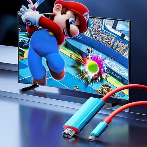 MaxRenard Switch HDMI Cable Portable Dock for Nintendo Switch NS/OLED 4K USB C to HDMI TV Adapter Connector for Switch Game Playing Monitor Screen Mirroring,Replace Original Bulky Dock (2M)