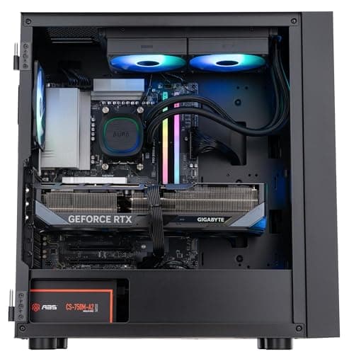 ADVANCED BATTLESTATIONS ABS Eurus Ruby Gaming PC - Windows 11 - AMD Ryzen 7 9800X3D - GeForce RTX 5070 Ti - DLSS 4 - AI-Powered Performance - 32GB DDR5 6400MHz - 2TB M.2 NVMe SSD - ER9800X3D5070TI4