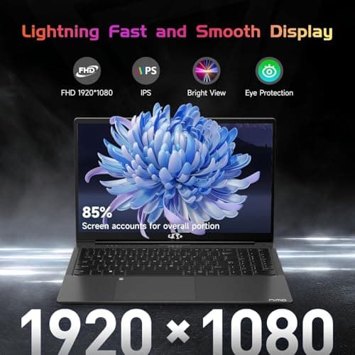 NIMO 15.6 IPS FHD-Laptop, 16GB RAM 1TB SSD Intel Pentium Quad Core N100, Computer with Backlit Keyboard Fingerprint (Beat to i3-1115G4 Up to 3.4GHz) Laptops for Student, Win 11 Gray