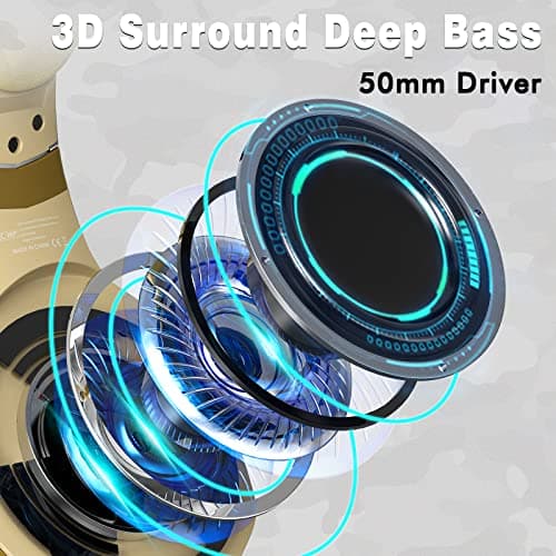 Gaming Headset for PS5 PS4 Xbox ONE Switch PC with Noise Cancelling Over-Ear Stereo Bass Surround Sound Gaming Headphone -Camo