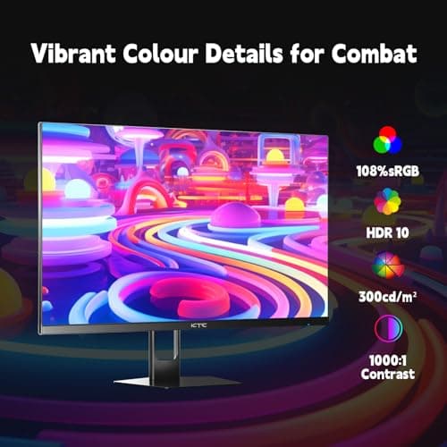 Gaming Monitor 27 inch 180hz 1ms | Fast IPS Screen 1080p Monitor|2 x HDMI 2.0 &1 x Display Port 1.4 | Support Freesync and Wall Mount | 108% sRGB with HDR 10
