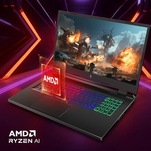 Acer Nitro 17 Gaming Laptop | AMD Ryzen 5 8645HS Hexa-Core AI Capable Processor | NVIDIA GeForce RTX 4050 Laptop GPU | 17.3" FHD IPS 165Hz Display | 16GB DDR5 | 512GB SSD | Wi-Fi 6E | AN17-42-R61S