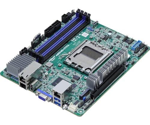 AM5D4ID-2T/BCM Deep mini-ITX Server Motherboard AMD Ryzen 7000 AM5 (LGA 1718) KNOLL3 X300 Dual 10G LAN