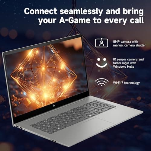 HP 2025 Envy Next Gen Copilot AI Ready Business Laptop, 17.3" UHD Display, Intel Core Ultra 7 155U, GeForce RTX 3050, 64GB DDR5 RAM, 2TB SSD, Backlit KB, Wi-Fi 7, W11P, ADATA 512 External SSD Bundle