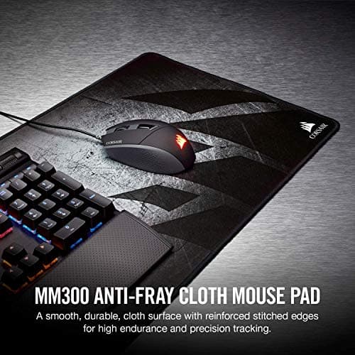 Corsair MM300 - Anti-Fray Cloth Gaming - High-Performance Mouse Pad Optimized for Gaming Sensors - Designed for Maximum Control - Extended, Multi Color