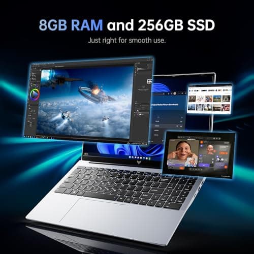 ACEMAGIC Laptop, LX15 15.6" FHD - Intel N97 Processor, 256GB SSD, 8GB RAM, USB-C, WiFi5, BT5.0, Laptop Computer, Windows 11 Pro, Lightweight Everyday Performance