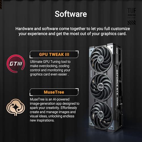ASUS TUF Gaming GeForce RTX ™ 5070 Ti 16GB GDDR7 OC Edition Gaming Graphics Card (PCIe® 5.0, HDMI®/DP 2.1, 3.125-slot, Military-Grade Components, Protective PCB Coating, axial-tech Fans)
