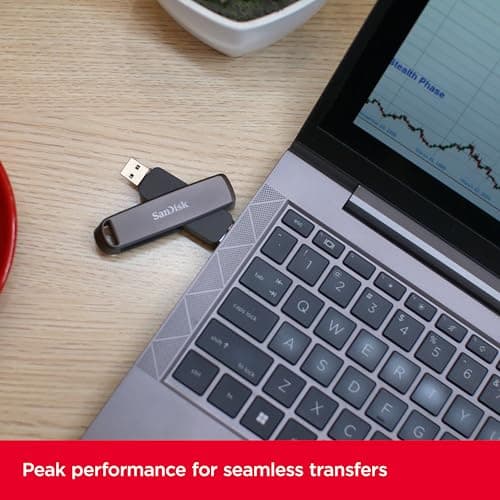 SanDisk 1TB Extreme PRO Dual Drive - Up to 1,000MB/s, USB Type-C, and USB Type-A, High-Performance Flash Drive - SDDDE1-1T00-G46