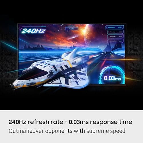 SAMSUNG 27-inch Odyssey QD-OLED G8 (G81SF), 4K, 240Hz, Gaming Monitor, 0.03ms Response Time, DisplayHDR True Black 400, AMD FreeSync™ Premium Pro, Ergonomic Stand, LS27FG810SNXZA, 2025