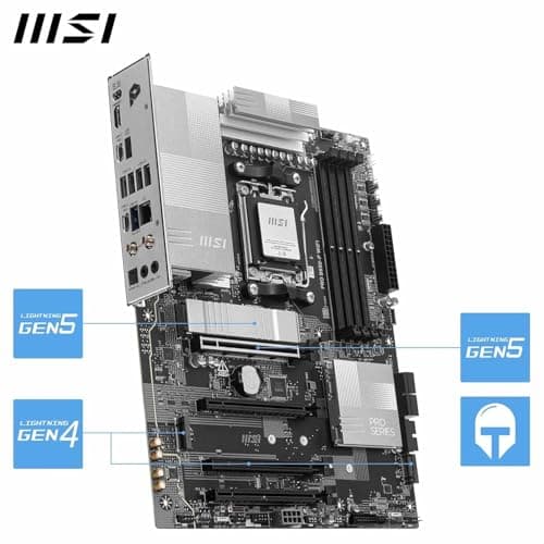 Micro Center AMD Ryzen 7 9700X CPU Processor with MSI PRO B850-P WiFi Motherboard (ATX, AM5, DDR5, PCIe 5.0, M.2 Gen5, Wi-Fi 7, 5G LAN)