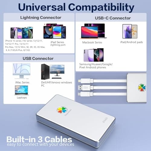 iDiskk 4TB App-le Certified External Hard Drive for iPhone iPad (iPhone 15/14/13/12/11/X) Android Mobile,MacBook and Windows PC, Photo Storage Photo Stick Drive to Bacukp Photos/Videos,Files