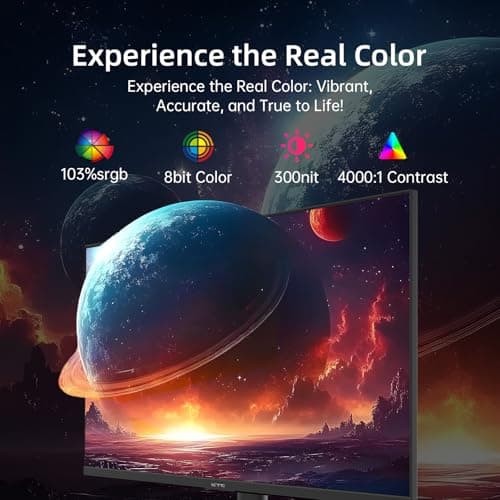 24 inch Monitor - 1080P Monitor, 100Hz FreeSync Gaming Moniter with HDR10,VESA Mountable, Adjustable Tilt, ZeroFrame Design, HDMI,VGA,Earphone Ports, PC Monitors for Office