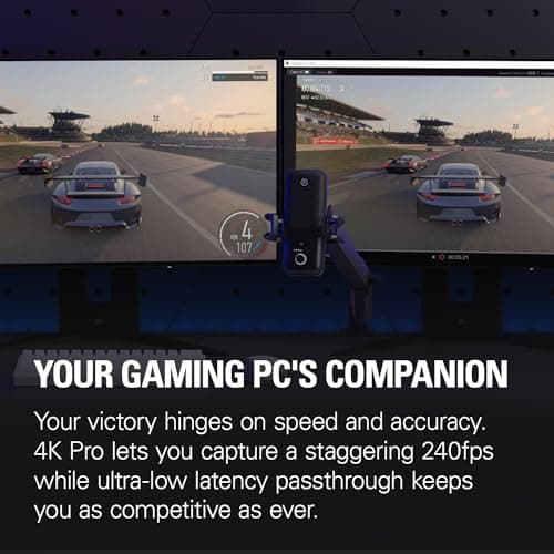 Elgato 4K Pro, Internal Capture Card: 8K60 Passthrough/4K60 HDR10 with Ultra-Low Latency on PS5 Pro, Xbox Series S, Nintendo Switch 2, for Streaming & Recording, Works with PC and Dual PC Setups