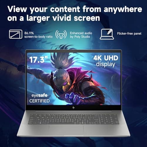 HP 2025 Envy Next Gen Copilot AI Ready Business Laptop, 17.3" UHD Display, Intel Core Ultra 7 155U, GeForce RTX 3050, 64GB DDR5 RAM, 2TB SSD, Backlit KB, Wi-Fi 7, W11P, ADATA 512 External SSD Bundle