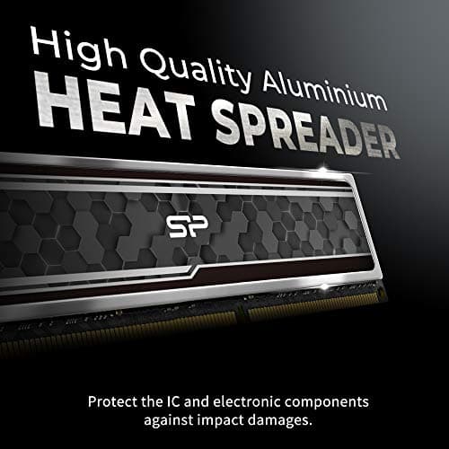 Silicon Power Value Gaming DDR4 RAM 16GB (2x8GB) 3200MHz (PC4 25600) CL16 1.35V Desktop Memory Module with Heatsink Camouflage Grey SP016GXLZU320BDAJ5