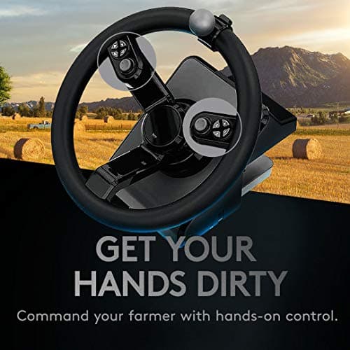 Logitech G Farm Simulator Heavy Equipment Bundle (2nd Generation), Steering Wheel Controller for Farm Simulation 2025 (and Previous Versions), Wheel, Pedals, Vehicle Side Panel Control Deck for PC