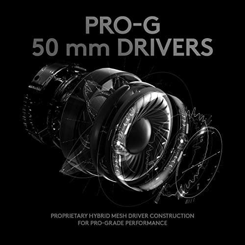 Logitech G Pro X Wired Gaming Headset: Blue VO!CE Detachable Boom Mic, DTS 7.1, 50 mm Drivers, USB/3.5mm Aux, Spare Memory Foam Ear Pads, USB DAC & Bag Included - Black