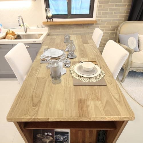 QLLY Solid Wood Table Top, Solid Board Replacement Desktop, One-Piece Wood Tabletop, Universal Countertop for Table and Workstation (Natural, 39.4"x23.6"/100x60cm Rectangular)