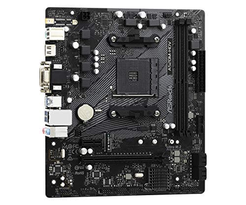 ASRock A520M-HDV Supports AMD AM4 Socket Ryzen™ 3000, 4000 G-Series and 5000 and 5000 G-Series Desktop Processors Motherboard, 32 GB memory storage