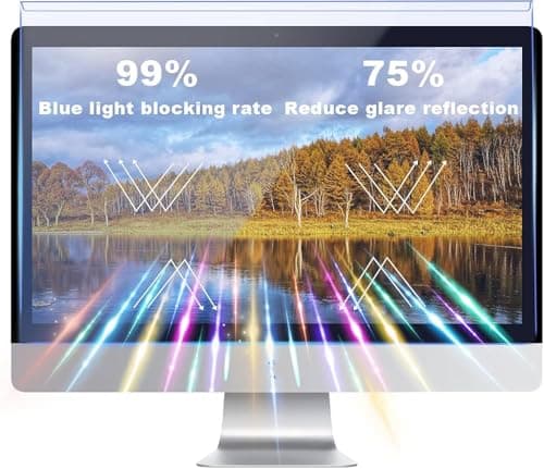 Anti Blue Light Screen Filter, Universal Blue Light Blocking Screen Protector Panel for 23, 23.6, 23.8, 24 inches Diagonal Desktop Computer LED PC Monitor- Widescreen Monitor Frame Hanging Type