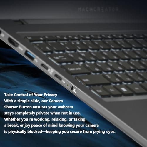 Machenike 17.3’’ Laptop, Intel Processor, 16GB DDR5 RAM, 512GB SSD, Backlit Keyboard, Large-Screen with 120Hz Refresh Rate, Perfect for Work, School, and Streaming, Windows 11 Home, Modern Grey