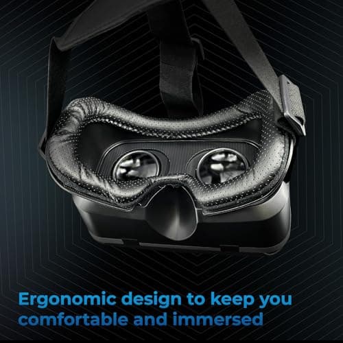 VR Headset for Phone - Optimized for VR Content - for iPhone, Android & Windows - Fits 5.5"-7.2" Devices - Glasses-Friendly - 40mm HD Resin Aspherical Lens - Adjustable IPD & Fixed Focus