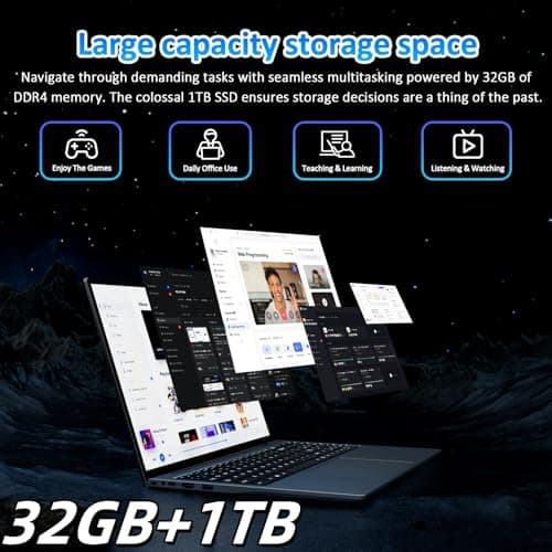 16'' FHD Laptop, i7-13620H 10-Core up to 4.9 GHz, 32GB RAM, 1TB SSD, Backlit Keyboard, USB-C, HDMI, WiFi 6, Fingerprint, Numeric Keypad, Win11 Pro, Thin Business & Gaming Notebook, Gray, T160H