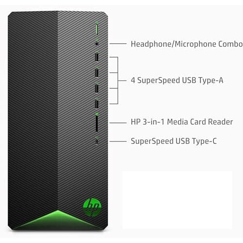 HP Pavilion Desktop Tower Computer, Intel 8-Core i7-11700F up to 4.9GHz, 32GB DDR4 RAM, 1TB PCIe SSD, GeForce GT 610 2GB, WiFi 6, Bluetooth, RJ-45, Type-C, HDMI, KB & Mouse, Windows 11 Pro, WE/PGPY