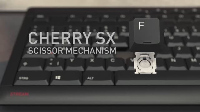 CHERRY Stream Keyboard TKL Wired USB TenKeyLess Compact Version without Number Pad. Silent Keystroke. Ideal for Office and Industrial Use.