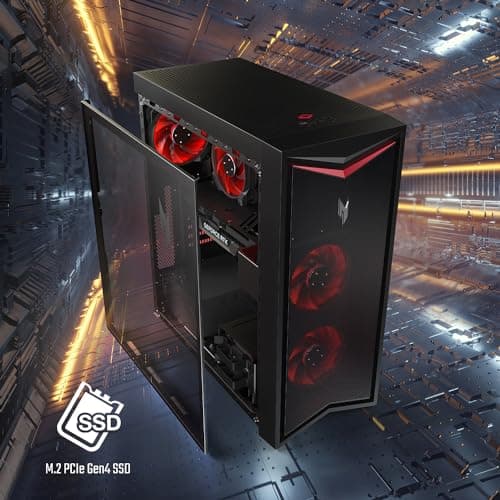 Acer Nitro 70 N70-130-UR13 Gaming Desktop | AMD Ryzen 9 7900 12-Core Processor | NVIDIA GeForce RTX 4070 | 32GB DDR5 4800MHz | 1TB PCIe Gen 4 SSD | Wi-Fi 6E | Windows 11 Home