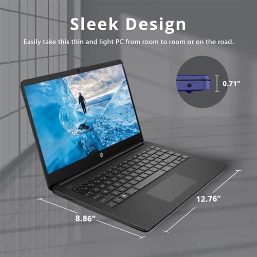 HP-14inch Touchscreen-Laptop Stylus Pen - Windows 11 - AMD Ryzen 3 5300U - USB C - Long Battery Life - Wireless-AC - Webcam - College School Students Laptop Small (32GB RAM |2TB SSD)