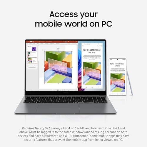 SAMSUNG 15.6" Galaxy Book5 360 Copilot+ PC, AI Business Laptop, Windows 11 Pro, Intel Core Ultra 5 Processor 226V, FHD AMOLED Touchscreen, 16GB/512GB, 2025 Model, NP754QHA-KA1US, Gray