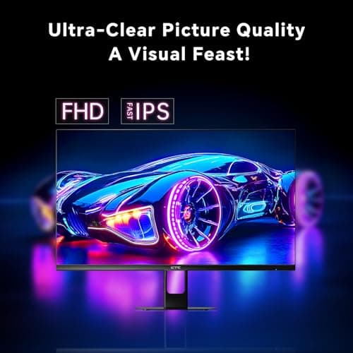 27 Inch Gaming Monitor 180Hz, Full HD 1920x1080 Fast IPS Computer Monitor, DP 1.4 & HDMI 2.1 Ports 1Ms FreeSync Frameless PC Gamer Monitor, HDR, VESA Mount, H27F22
