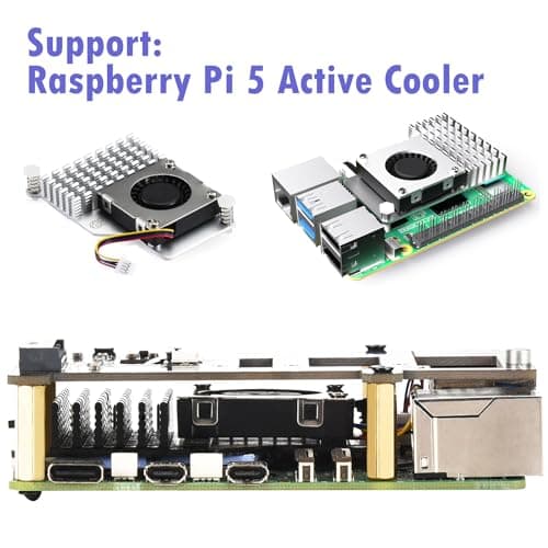 PCIe M.2 HAT+ for Raspberry Pi 5, NVMe SSD PIP PCIe Peripheral Board With Extra Screw Sets for 2280/2260/2242/2230 NVMe SSD