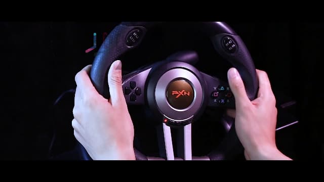 PXN PC Racing Steering Wheel, V3II USB Car Driving Simulator Race Gaming Steering Wheel with Pedals for Windows PC, PS3, PS4, Nintendo Switch, Xbox One, Xbox Series X/S