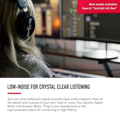 Focusrite Scarlett Solo 3rd Gen USB Audio Interface, for the Guitarist, Vocalist, Podcaster or Producer ? High-Fidelity, Studio Quality Recording, and All the Software You Need to Record