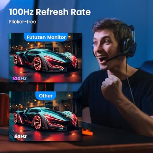 27 inch 1920x1080 100Hz Ultra Thin Computer Monitor with HDMI VGA, IPS Anti Glare Screen Work PC Monitor with Eye Care VESA Mountable Low Blue Light Wide Viewing Angle, 3 Yr WRNTY