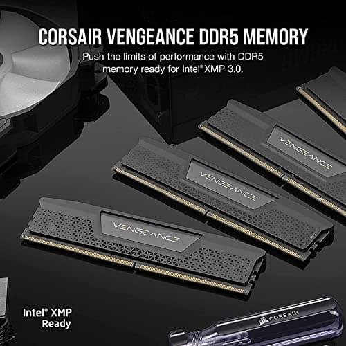 CORSAIR VENGEANCE DDR5 RAM 64GB (2x32GB) 5200MHz CL40-40-40-77 1.25V Intel XMP Desktop Computer Memory - Black (CMK64GX5M2B5200C40)