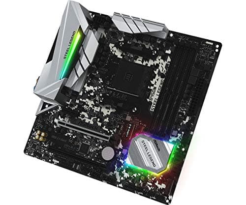 ASRock B450M STEEL LEGEND Socket AM4/ AMD Promontory B450/ DDR4/ Quad CrossFireX/ SATA3&USB3.1/ M.2/ A&GbE/ MicroATX Motherboard