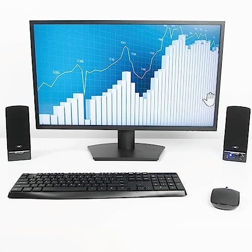 Cyber Acoustics CA-2014 Computer Speakers, Full Stereo Sound, Convenient Controls, Easy Setup