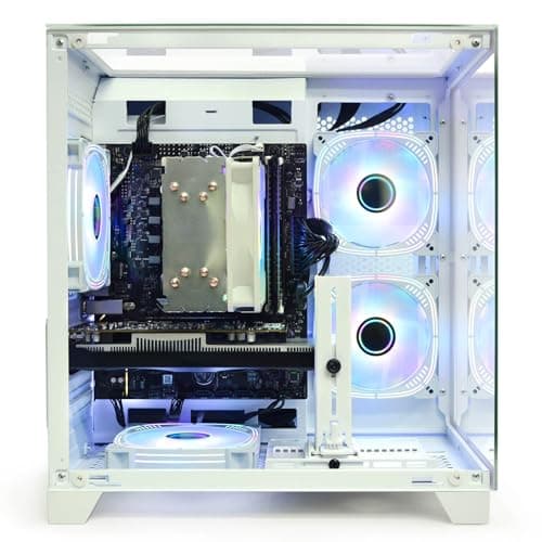 LXZ Gaming Desktop PC Core i5-13400F & Arc B580 12GB GPU, 32GB RAM, 1TB SSD - High Performance Desktop Computer for Gaming/Design (White)