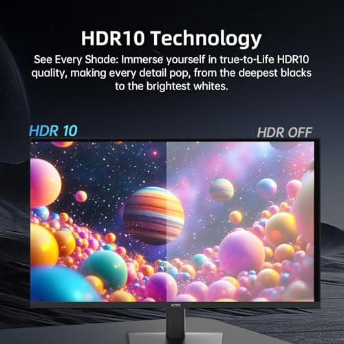 24 inch Monitor - 1080P Monitor, 100Hz FreeSync Gaming Moniter with HDR10,VESA Mountable, Adjustable Tilt, ZeroFrame Design, HDMI,VGA,Earphone Ports, PC Monitors for Office
