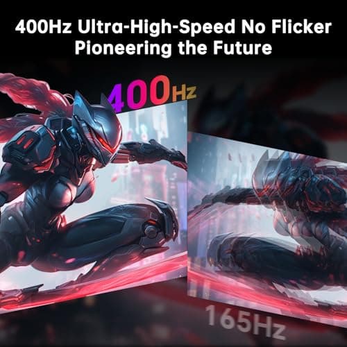 24.5 inch 400Hz 240Hz Gaming Monitor | Fast IPS 1ms | FHD 1080P Monitor | HDR 400 128% sRGB | HDMI x2, DP x2 |Tilt Adjustability Silver-Gray VESA 360Hz Monitors H25X7