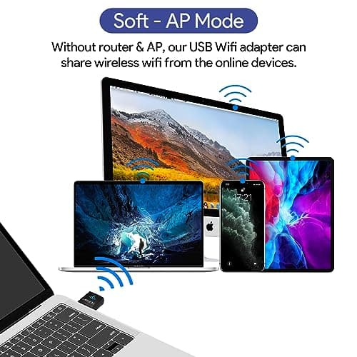 EDUP USB Bluetooth WiFi Adapter for PC, USB Bluetooth 4.0 Adapter, Wireless Nano USB Network Adapter 2.4Ghz 150Mbps, Only Compatible with Windows 11/10/7/8/8.1 -Black