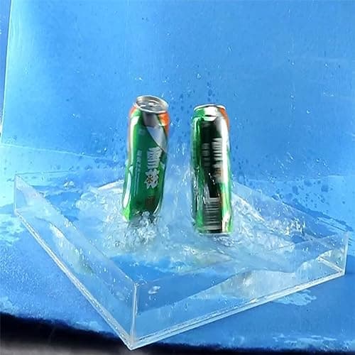 Transparent Acrylic Water Tank Shallow Sink Photo Studio Kit Tabletop Shooting Props Coffee Tray Desktop Cosmetics Storage Tray (20x20x5cm)
