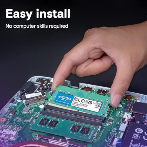 Crucial 16GB DDR4 RAM Kit (2x8GB), 3200MHz (PC4-25600), Downclockable to 2933/2666MHz Laptop Memory SODIMM 260-Pin, Compatible with 13th Gen Intel Core and AMD Ryzen 7000 - CT2K8G4SFRA32A
