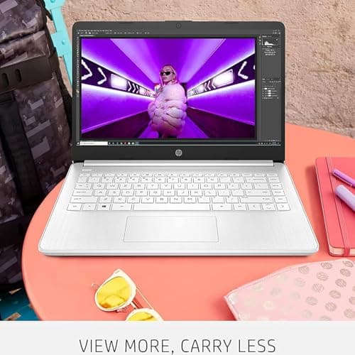 HP 14" Student-Laptop, Intel Celeron N4500(Up to 2.8GHz) 16GB RAM 192GB Storage(64GB eMMC + 128GB Ghost Manta SD Card) Computer Laptops with Office 365 Win11